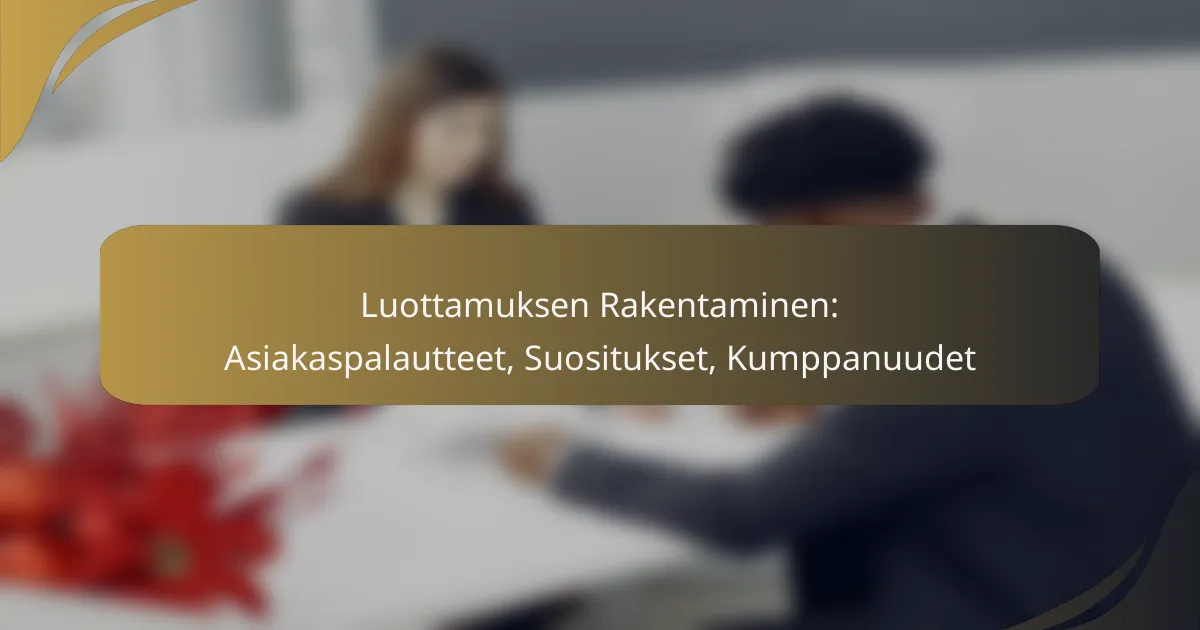 Luottamuksen Rakentaminen: Asiakaspalautteet, Suositukset, Kumppanuudet